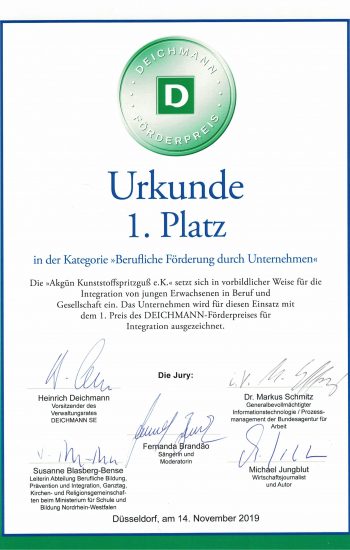 Urkunde Deichmann